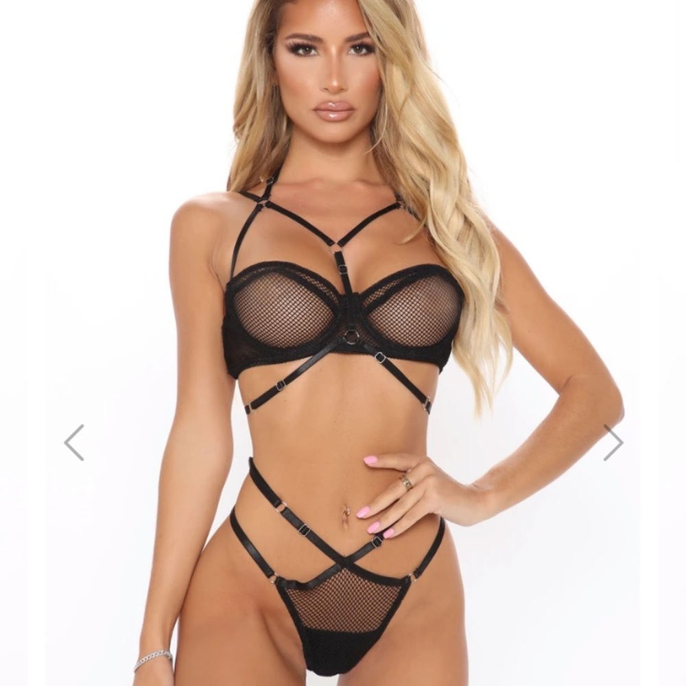 Black Lingerie 2 Piece Set